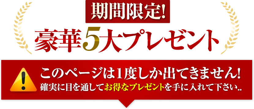期間限定：無料プレゼント！